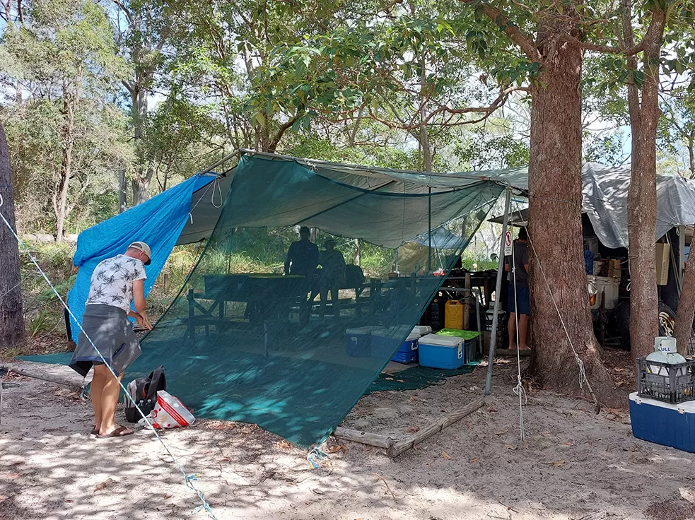 Camping on Moreton Island