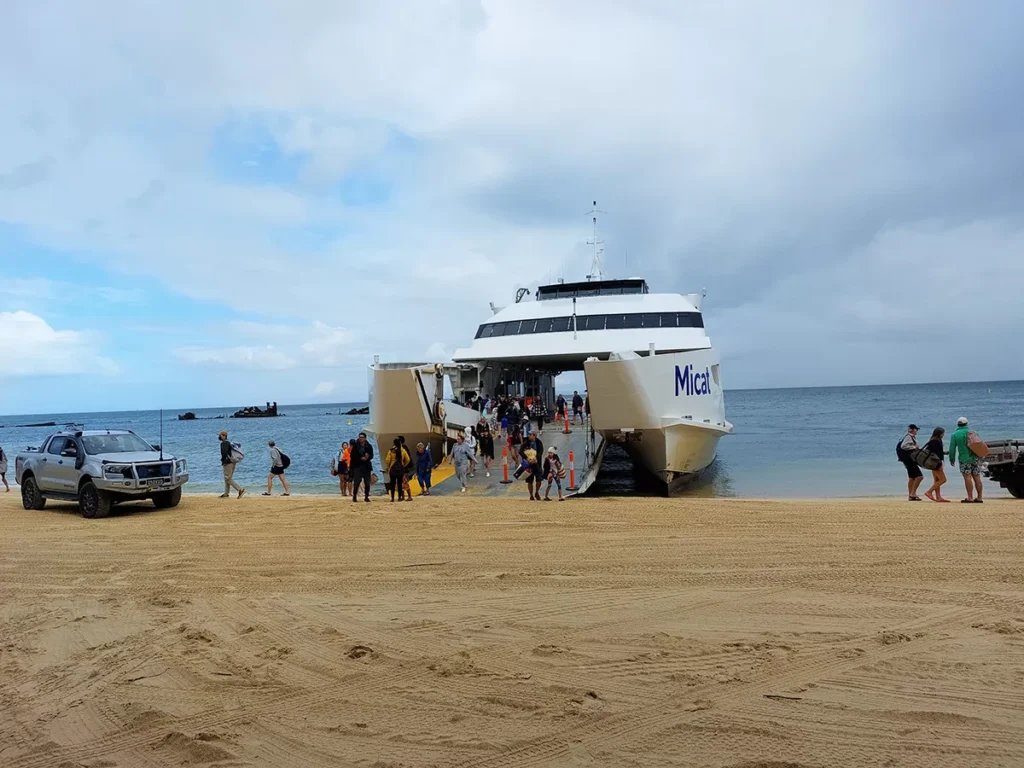 Ferry on Moreton Island