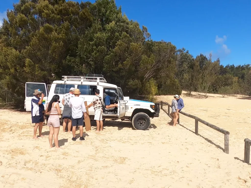 Sandboarding at Tangalooma Desert